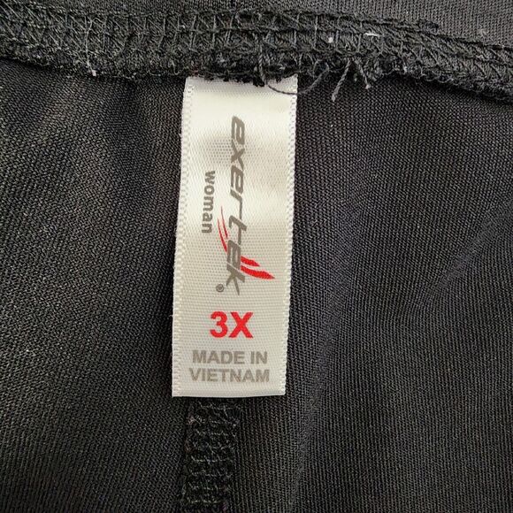 Exertek Womens Skorts Sz 3X Black Built In Shorts Pull On Drawstring Zip Pockets - Picture 7 of 9